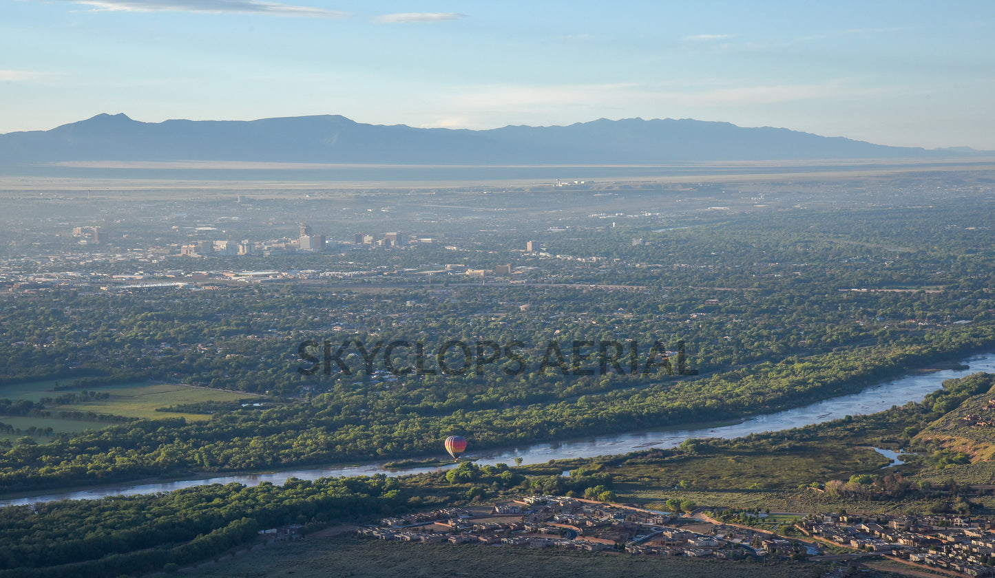 Balloon on the Rio Grande at the Albuquerque Balloon Fiesta