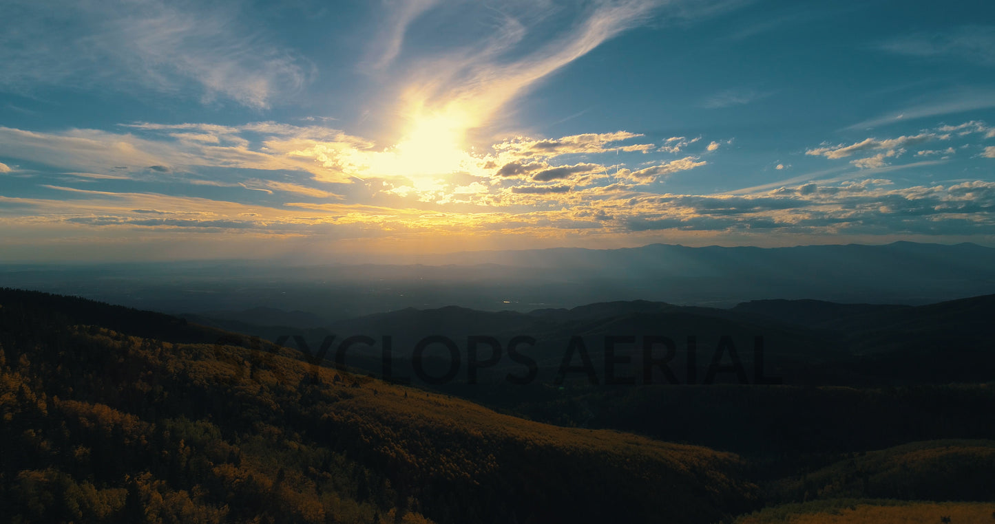 Video: Santa Fe Mountain Aspen Sunset