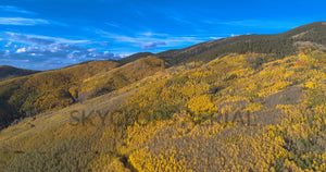 Stock video of the Santa Fe Mountains Autumn Colors near Santa Fe, New Mexico